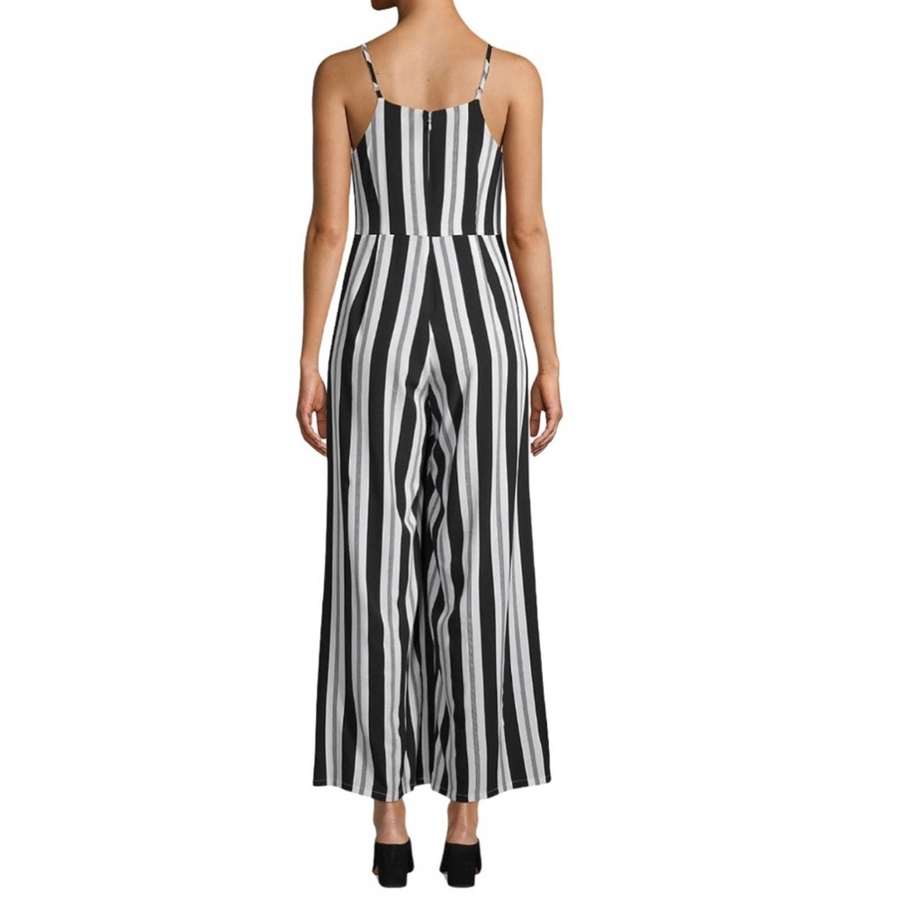 Avec Les Filles Striped Wide Leg Jumpsuit Women XS - Picture 2 of 11
